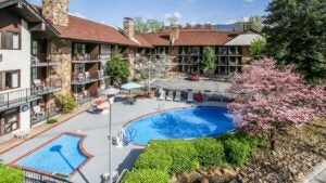 Pool at the River Edge Inn - Gatlinburg, Tennessee, USA